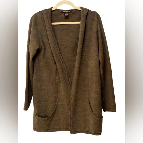 89TH & Madison -NWOT, Open Front Cardigan Sweater W/ Hood Pockets,Long Sleeves, - Picture 4 of 14